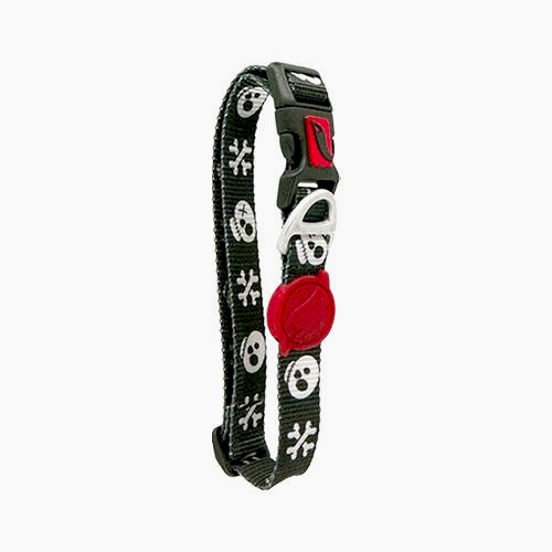 Tailpetz Köpek Boyun Tasması Boo Kuru Kafa Desenli Small (25 - 40 cm)