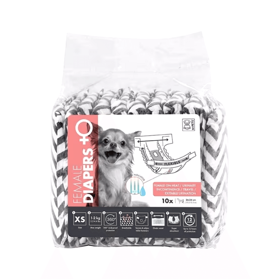 M-Pets Diapers Dişi Köpekler İçin Külot XS (10'lu)