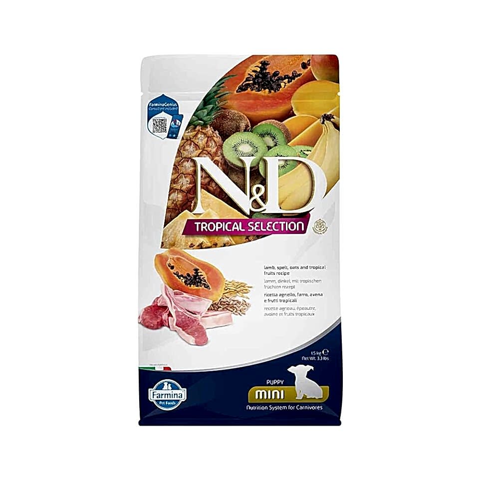 N&D Tropical Celection Kuzu Etli Küçük Irk Yavru Köpek Maması (1,5 kg)