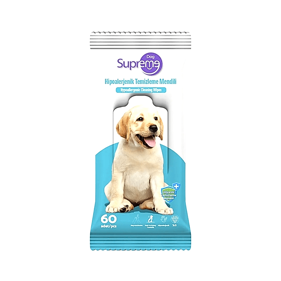 Supreme Kedi ve Köpek Temizleme Mendili (60'lı)