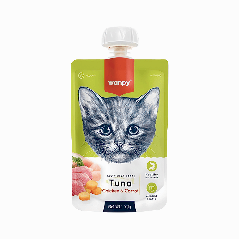 Wanpy Taze Ton Balıklı ve Tavuk Etli Kedi Et Ezmesi (90 g)