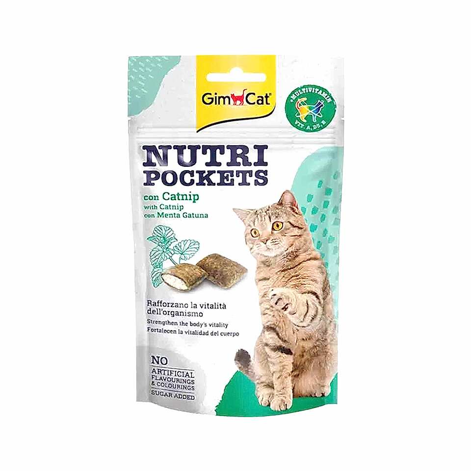 GimCat Nutri Pockets Kedi Otlu Kedi Ödülü (60 g)