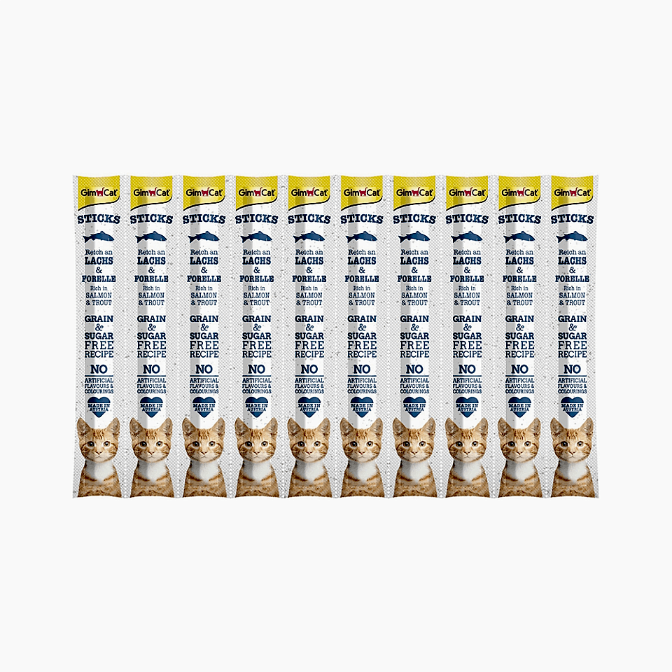 GimCat Sticks Somonlu Ödül Çubuğu (10'lu)