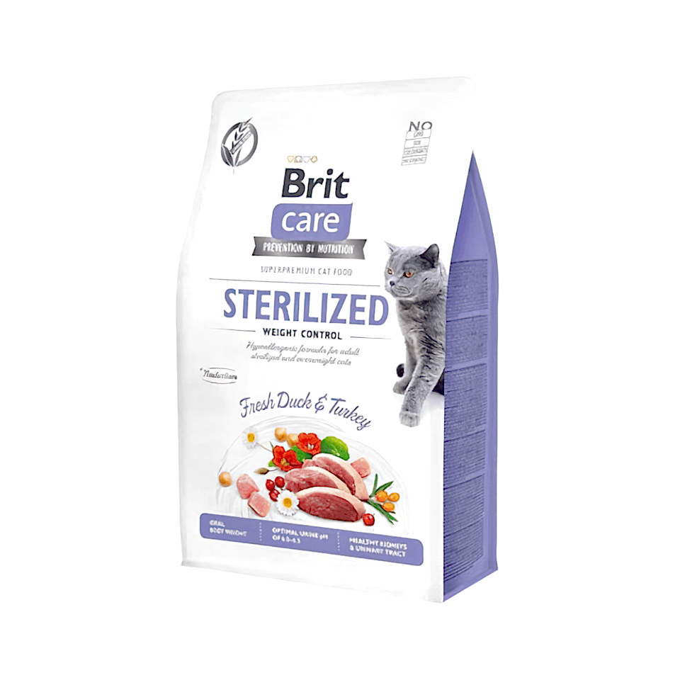 Brit Care Hipoalerjenik Tahılsız Ördek Etli ve Hindi Etli Kısırlaştırılmış Kedi Maması (2 kg)