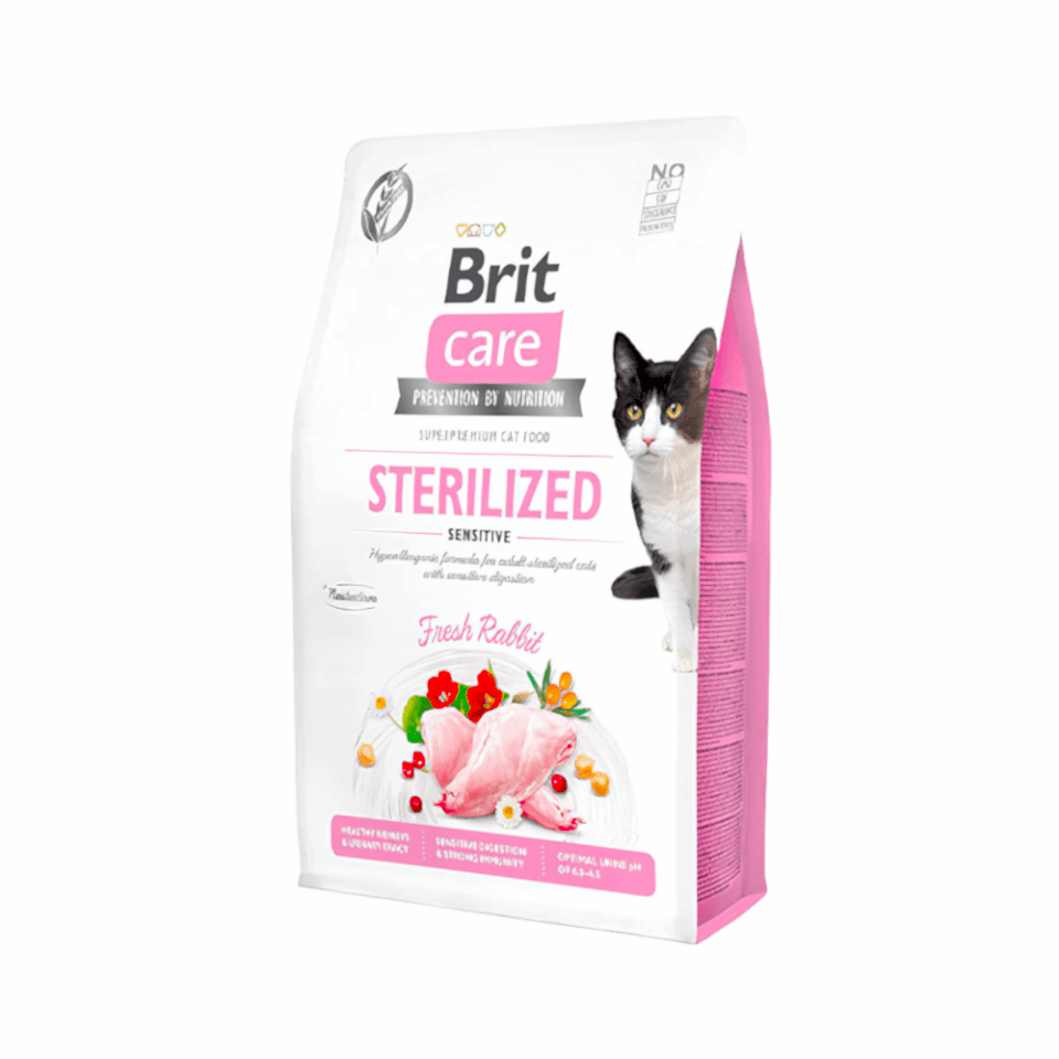 Brit Care Hipoalerjenik Tahılsız Tavşan Etli Kısırlaştırılmış Kedi Maması (2 kg)