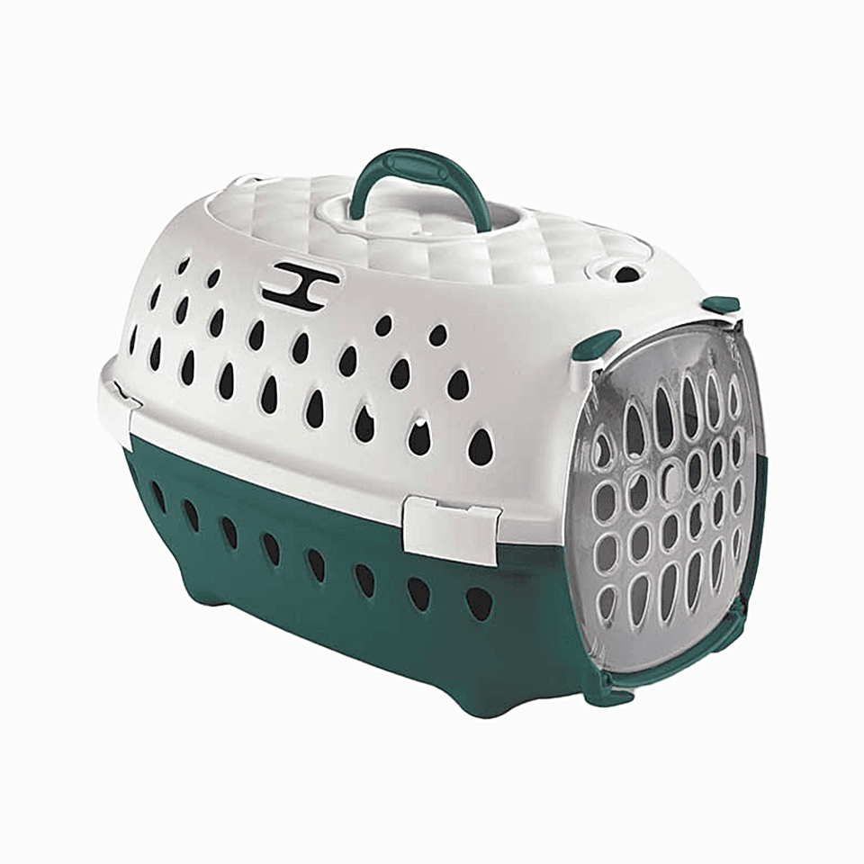 Stefanplast Yeşil Beyaz Kedi ve Köpek Taşıma Çantası (50 x 34,5 x 32 cm)