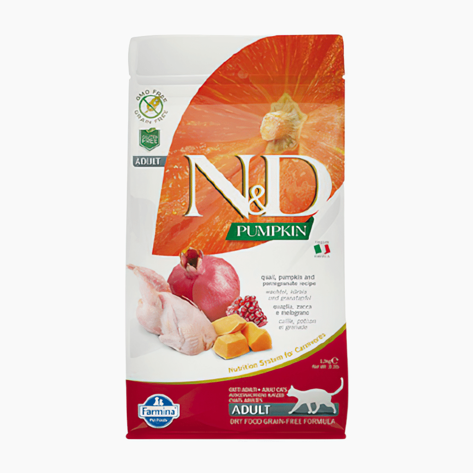 N&D Pumpkin Balkabaklı, Bıldırcın Etli & Narlı Yetişkin Kedi Maması (1,5 kg)