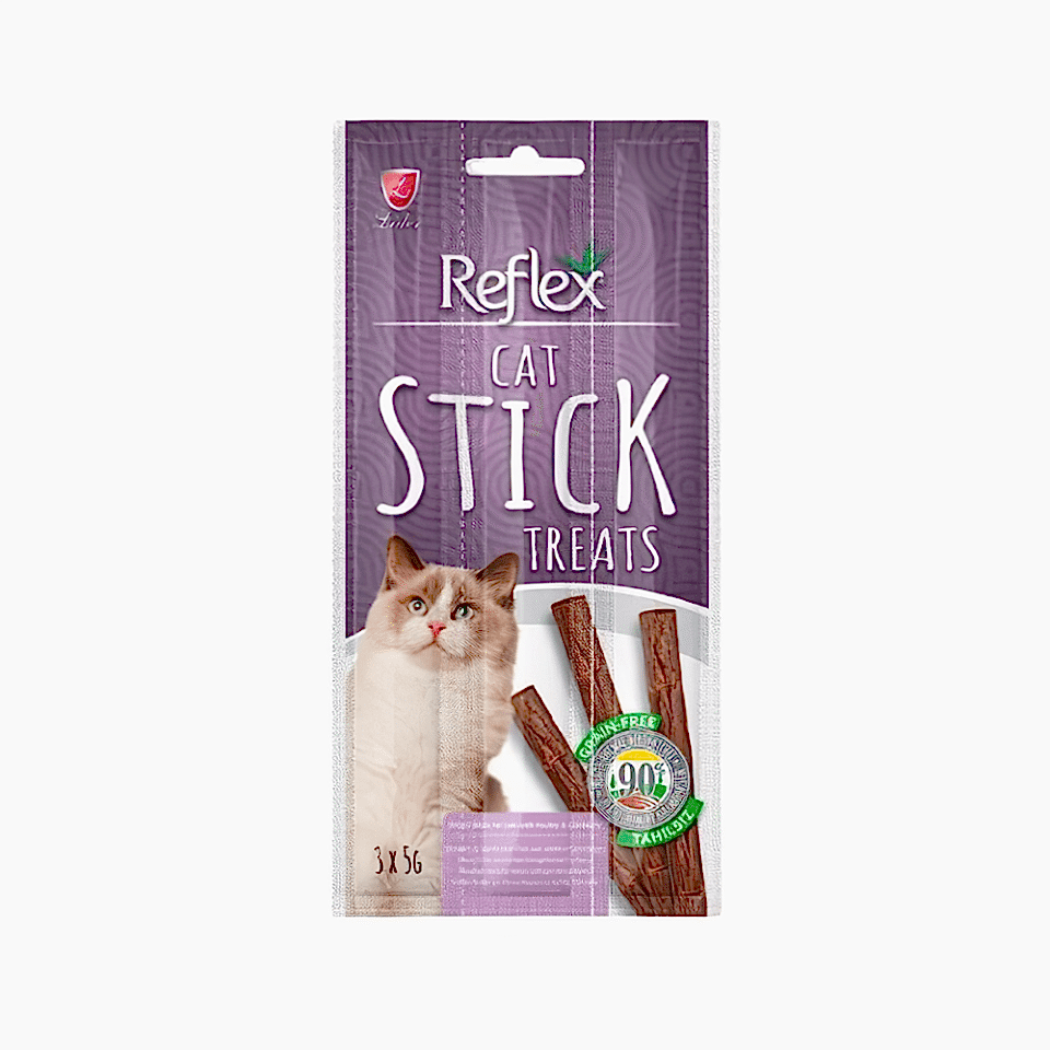 Reflex Cat Stick Kümes Hayvanı Etli ve Kızılcıklı Kedi Ödülü (3 x 5 g)