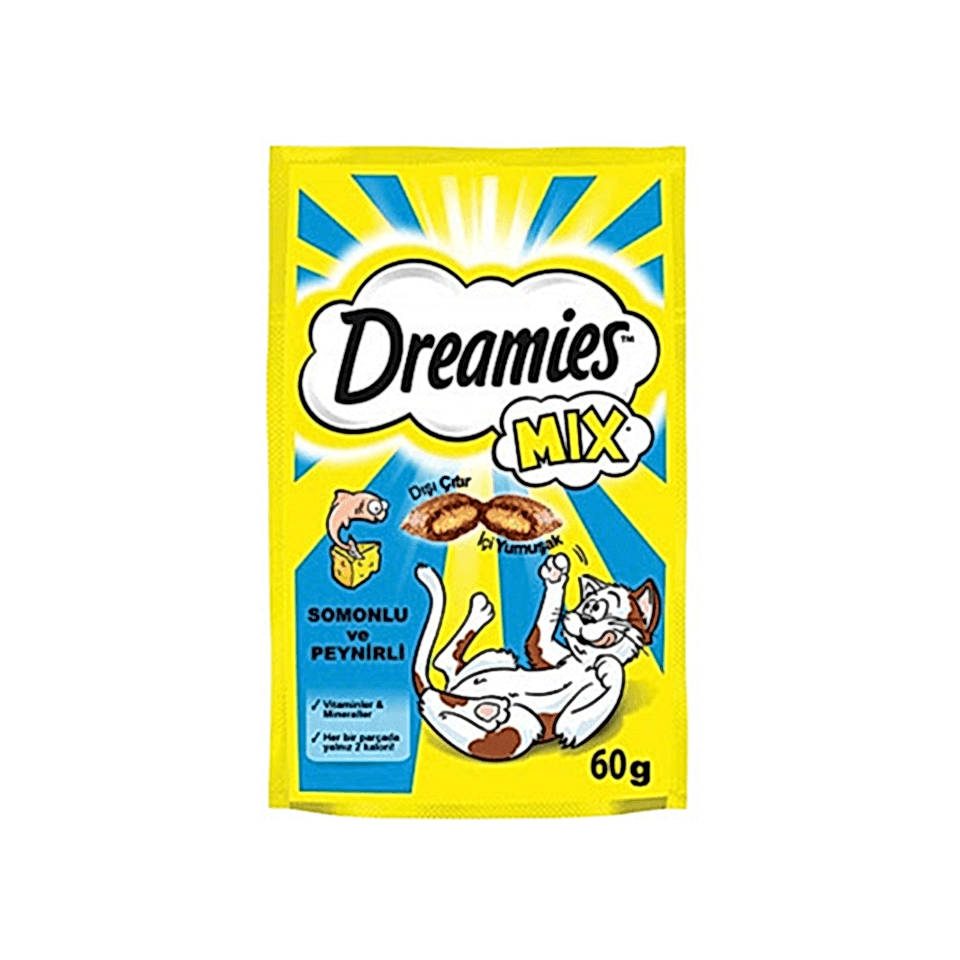 Dreamies Mix Somonlu ve Peynirli Kedi Maması (60 g)