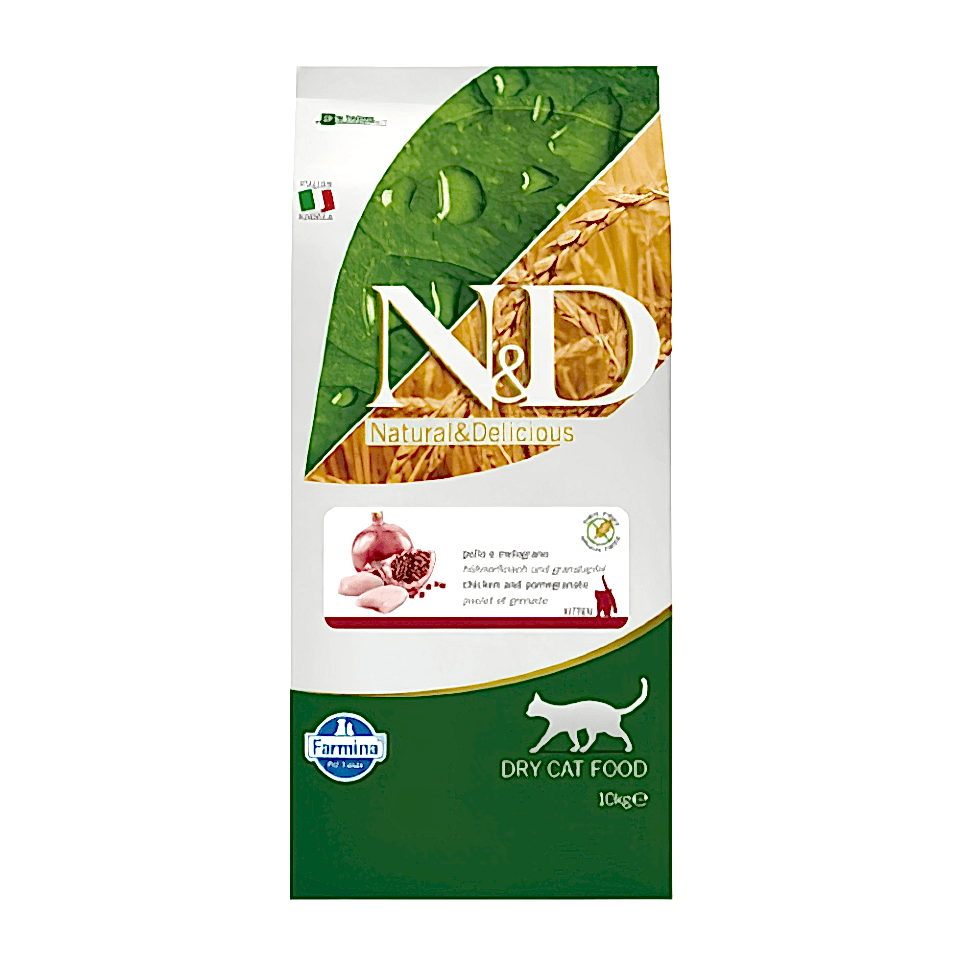 N&D Tahılsız Tavuk Etli ve Narlı Yavru Kedi Maması (10 kg)