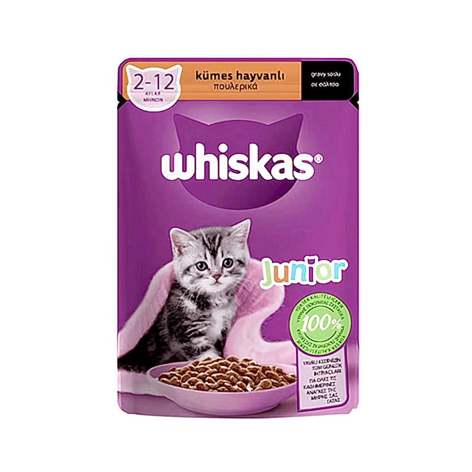 Whiskas Kümes Hayvanlı Yavru Kedi Pouch Yaş Mama (85 g)