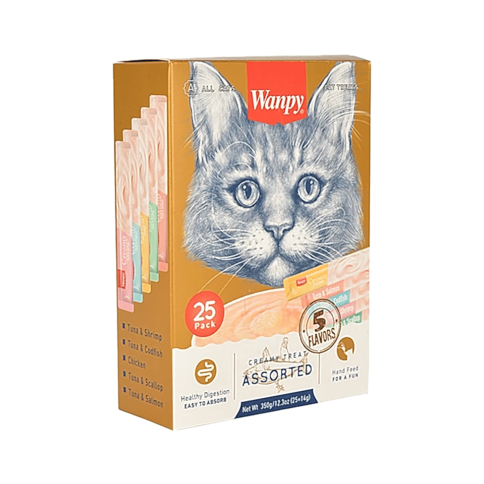 Wanpy Karışık Ra-Mix Sıvı Kedi Ödülü (25 x 14 g)