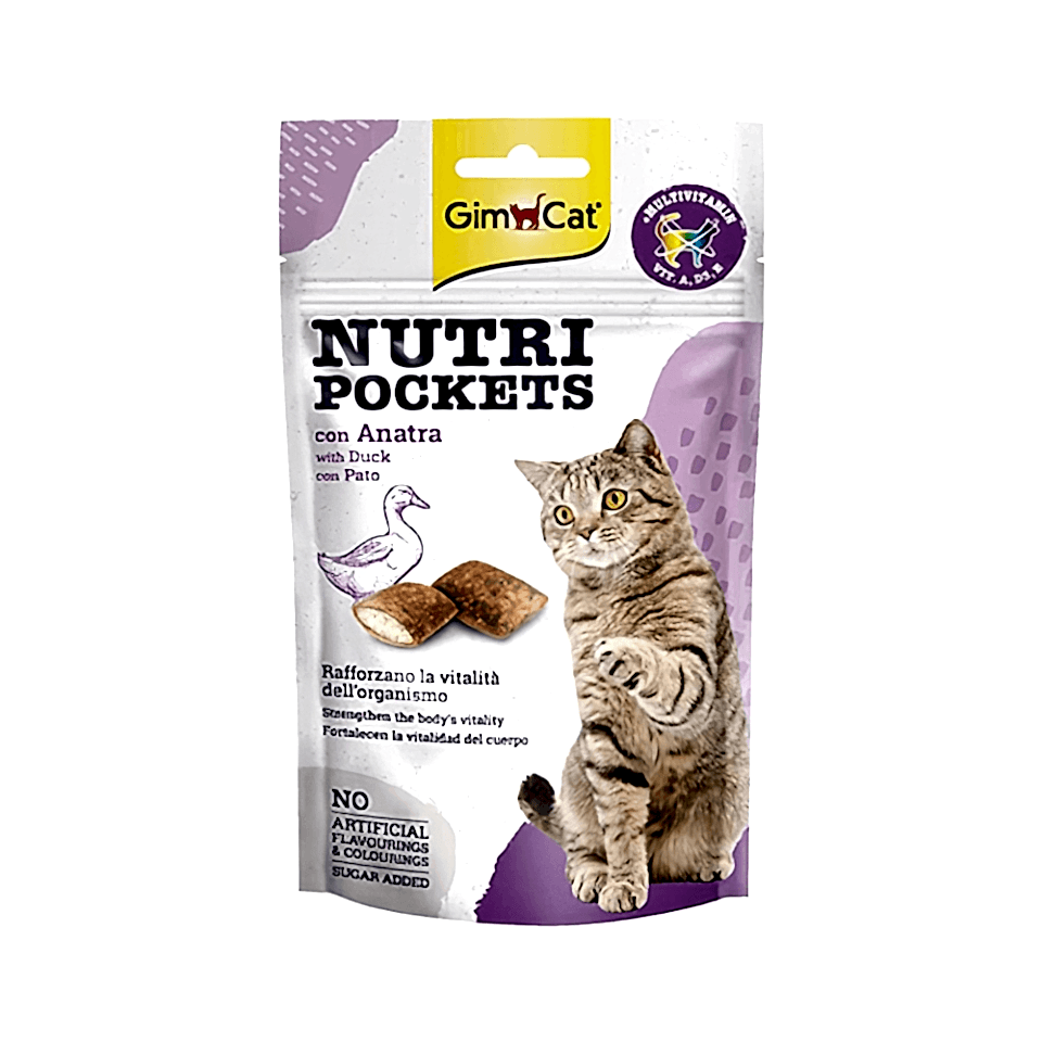 GimCat Nutri Pockets Ördek Etli Kedi Ödülü (60 g)