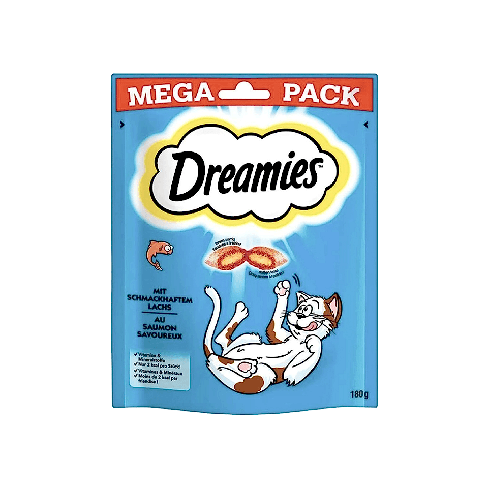 Dreamies Mega Somonlu Kedi Ödül Bisküvisi (180 g)