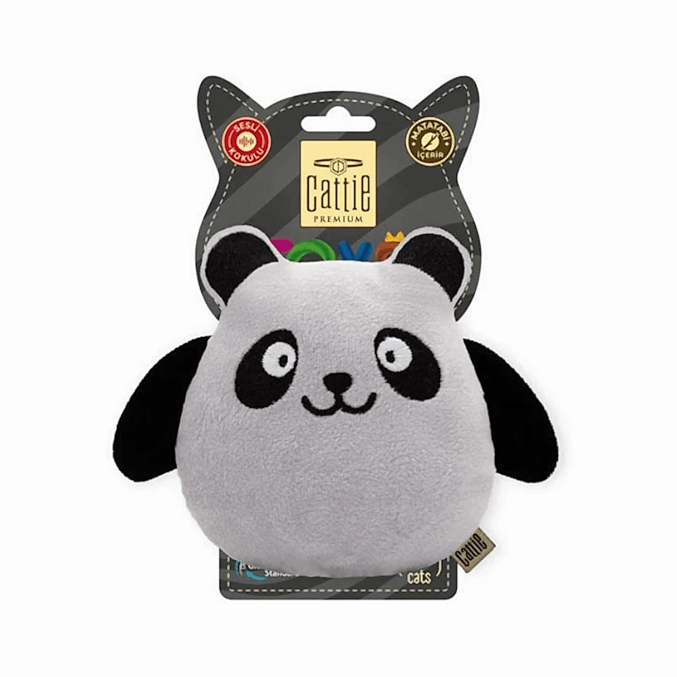 Cattie Matatabi İçerikli Kedi Oyuncağı Peluş Panda (15 cm)