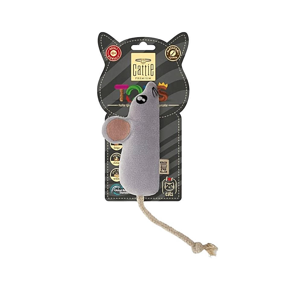 Cattie Matatabi İçerikli Fare Kedi Peluş Oyuncağı (11 cm)