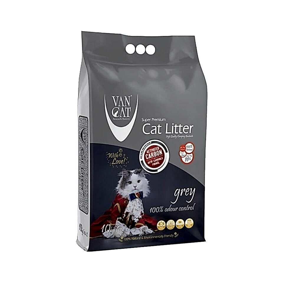 VanCat İnce Taneli Aktif Karbonlu Topaklanan Kedi Kumu (10 L)